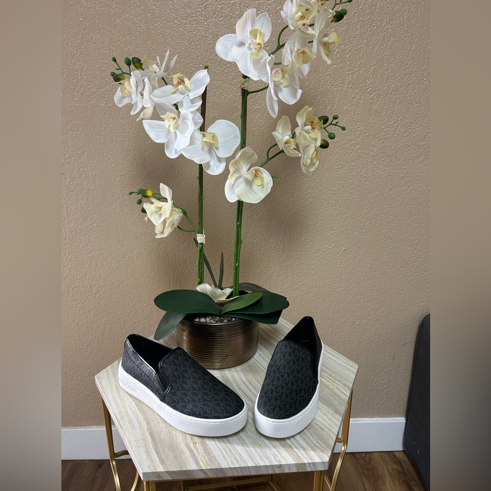 Michael Kors Black Teddi Slip-On Sneakers
